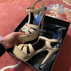Light nude YSL heels